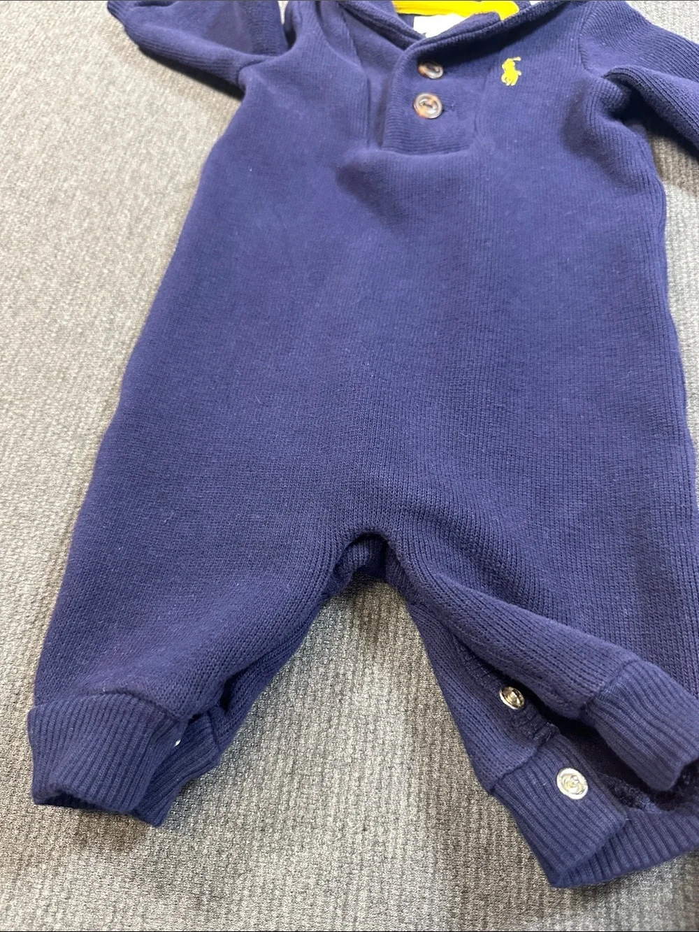 Ralph Lauren Baby Boys Navy One Piece Outfit Coverall Romper Cotton 3 Months